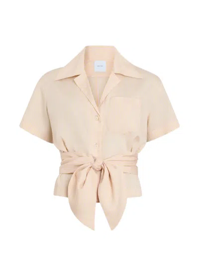 Patou Knotted Striped-pattern Shirt In Neutral