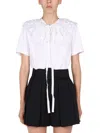 Patou Lace Embroidery T-shirt In White