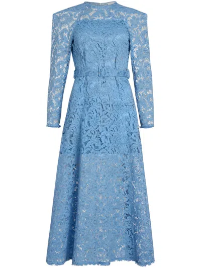Patou Lace Maxi Dress In Clear Blue