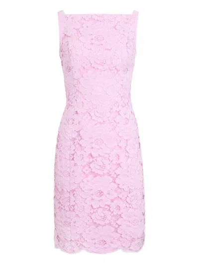 Patou Lace Midi Dress In Pink