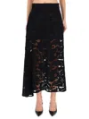 Patou Lace Midi Skirt In Black