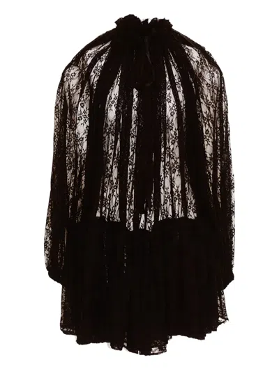 Patou Lace Mini Dress In Black