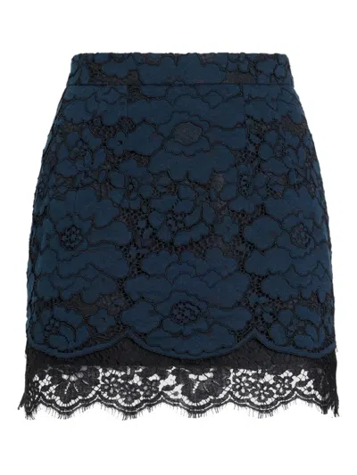 Patou レース ミニスカート In Blue