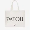 Patou Women Beige Large Cotton Canvas Tote Bag, Onesize Luxury Totes For Women Darveys
