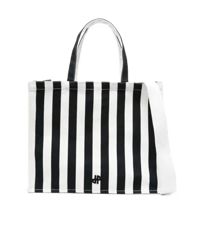 PATOU LARGE JP STRIPED TOTE BAG