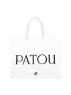Patou Canvas Tote Bag In White