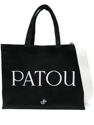 PATOU LARGE PATOU CANVAS TOTE BAG
