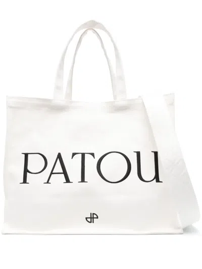 PATOU LARGE PATOU CANVAS TOTE BAG