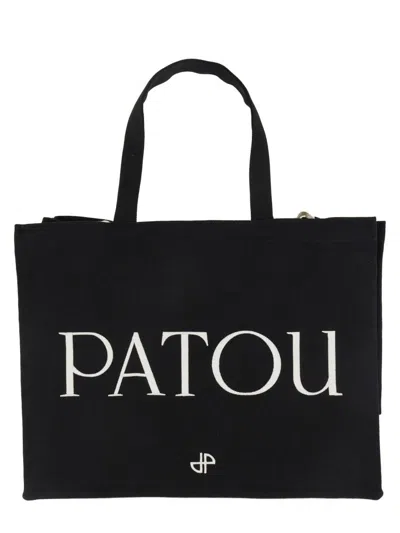 Patou Large Shoulder Handbag In Black