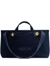 Patou Large  Trapeze Tote Bag In Blue