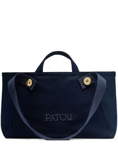 Patou Large  Trapeze Tote Bag In Blue