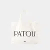 PATOU LARGE SHOPPER BAG - PATOU - COTTON - WHITE