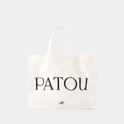 Patou Large Shopper Bag In White