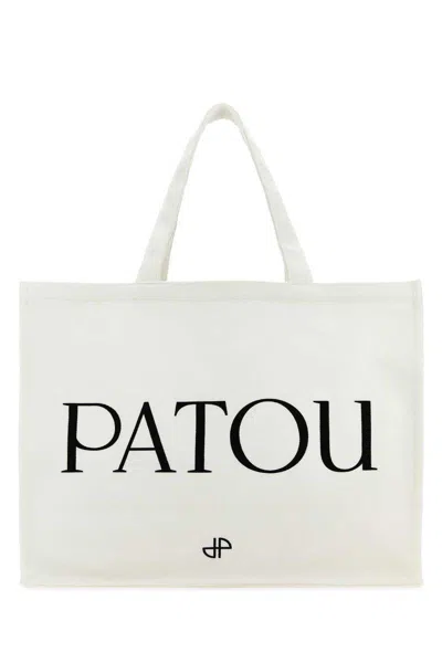 Patou Large Tote Bag In Beige