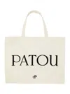 Patou -inspired Cotton Mini Bag With Decorative Trim In White