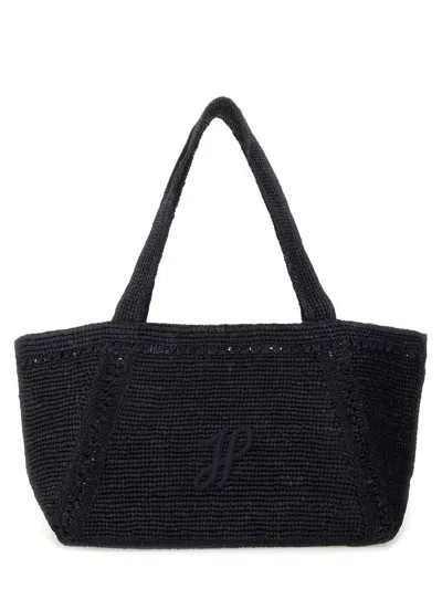 Patou Large Trapeze Tote Bag In Blue