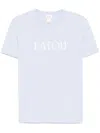 Patou Lavender T-shirt With White Logo Print In Blue