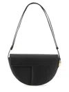 Patou Le Petit Calf Leather Shoulder Bag In Black