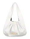 Patou Le Biscuit Satin Bag In White