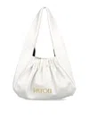 Patou Le Biscuit Satin Bag In White