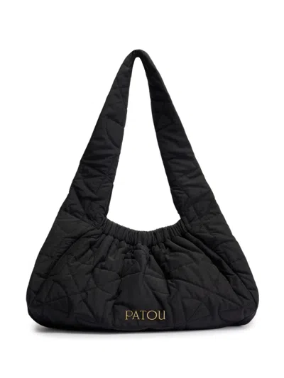 Patou Le Biscuit Shoulder Bag In Black