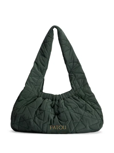 Patou Le Biscuit Shoulder Bag In Black