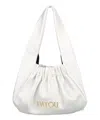 Patou Le Biscuit Satin Bag In White