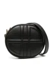 Patou Calf Leather Le Jp Crossbody Bag In ブラック