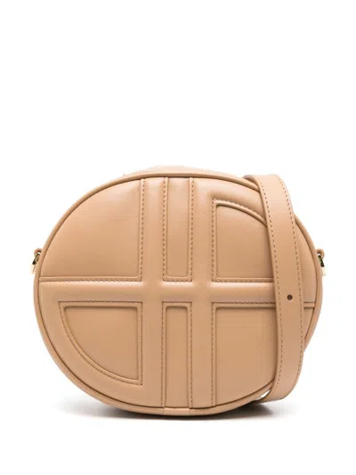 Patou Le Jp Leather Shoulder Bag In Beige