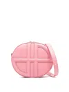 Patou Leather Shoulder Bag Adjustable Strap In Nude & Neutrals