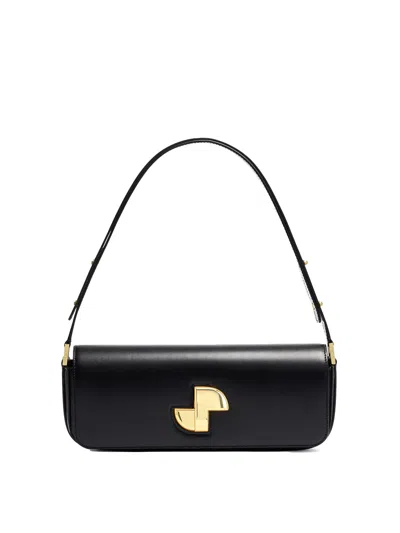 Patou Le Lock Baguette Bag In Black