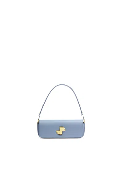 Patou Le Lock Baguette Shoulder Bag In Blue