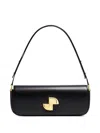 Patou Shoulder Bag With Structured Silhouette And Adjustable Strap In Schwarz