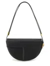 Patou Leather Shoulder Bag With Adjustable Strap