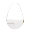 Patou Small Leather Shoulder Bag In White