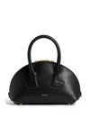 Patou Shoulder Bag Structured Detachable Strap In Black
