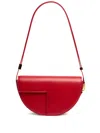 Patou Le  Half-moon Leather Shoulder Bag In Red