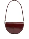 Patou Le  Half-moon Leather Shoulder Bag In Red