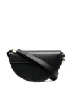 Patou Leather Shoulder Bag In Black