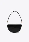 Patou Le Petit Calf Leather Shoulder Bag In Black
