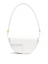 Patou Small Leather Shoulder Bag In White