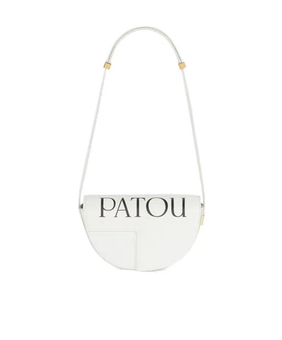 PATOU PATOU LOGO FLAP SHOULDER BAG
