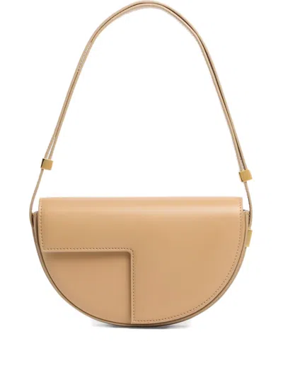 Patou Le Petit Logo-patch Shoulder Bag In Nude