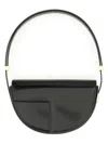 Patou Le Petit Calf Leather Shoulder Bag In Black