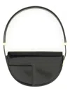 Patou Le Petit Calf Leather Shoulder Bag In Black