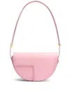 Patou Curved Shape Leather Bag With Adjustable Strap