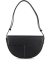Patou Leather Shoulder Bag In Black