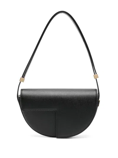 Patou Le Petit  Leather Shoulder Bag In Black