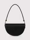 Patou Leather Shoulder Bag In Black