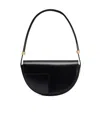Patou Leather Shoulder Bag In Black